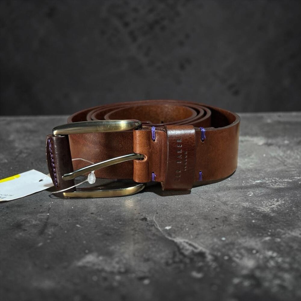 Ted Baker Brown Leathe Belt Size 40
